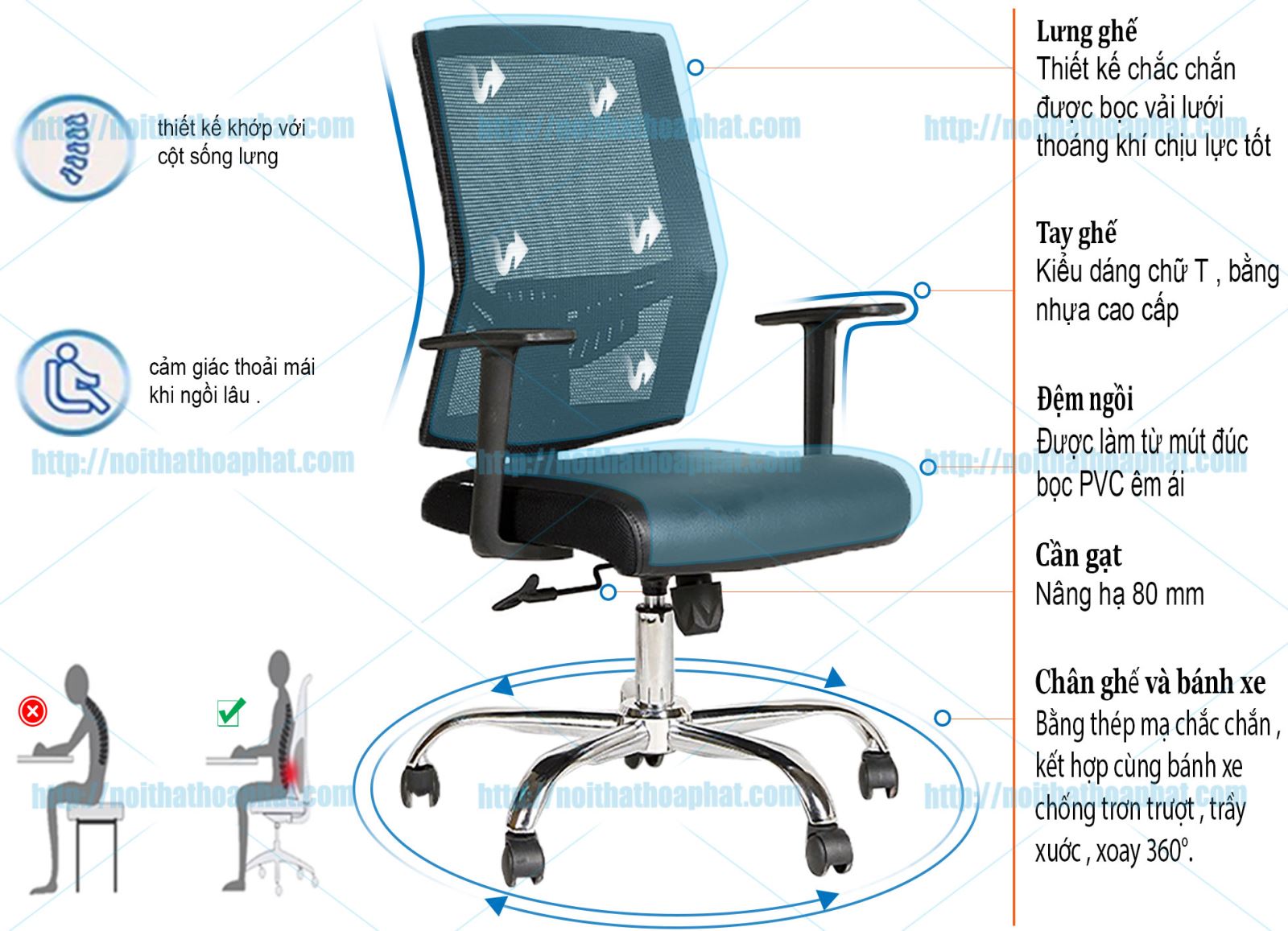 Ghế lưới văn phòng GL201