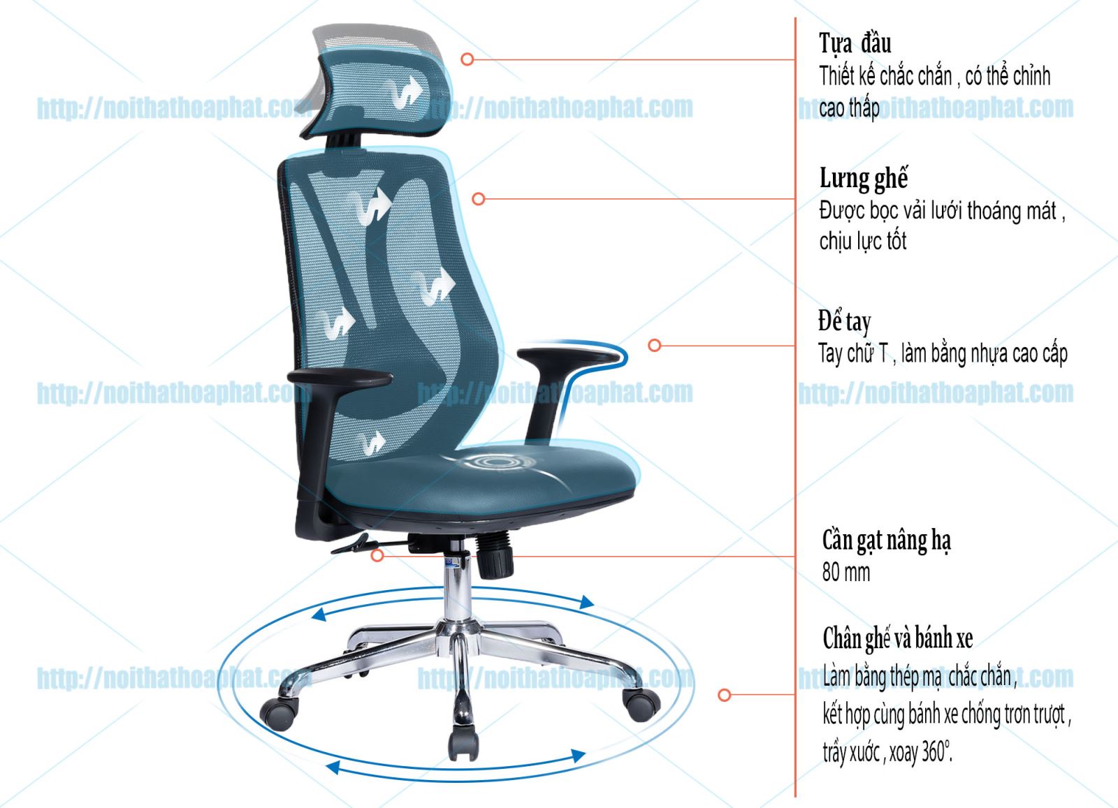 Ghế lưới văn phòng GL335