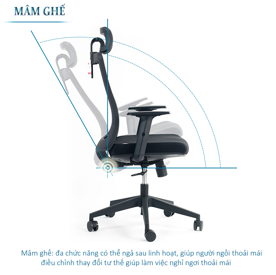 Ghế lưới ngả lưng FMX804TD
