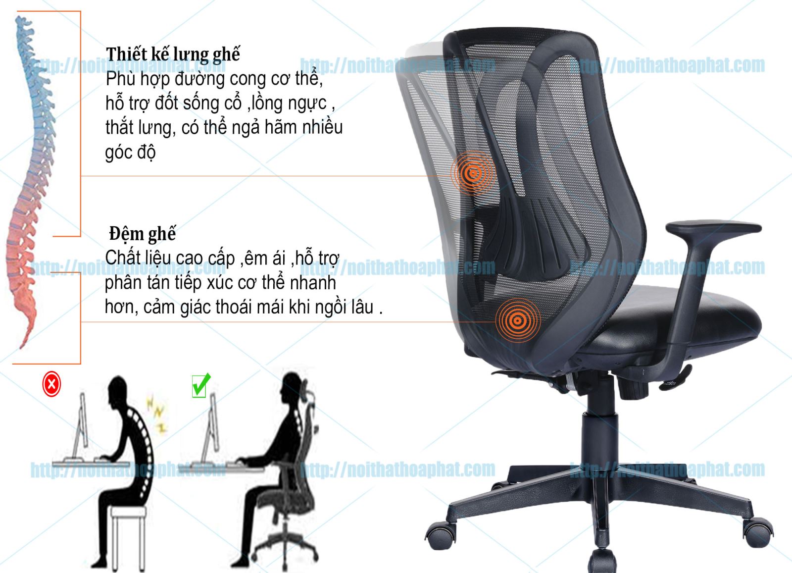 Ghế lưới văn phòng GL220