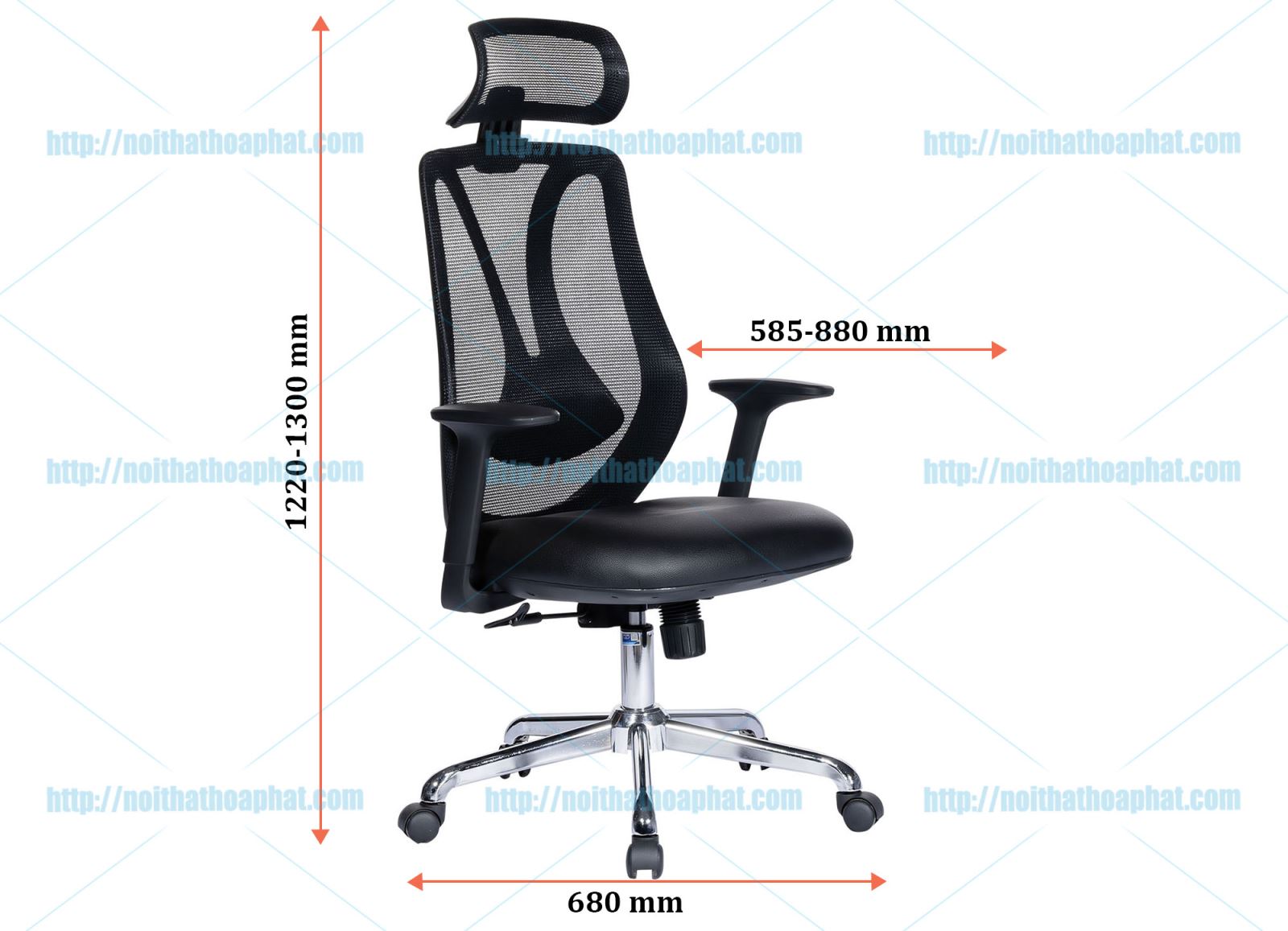 Kích thước ghế lưới GL335