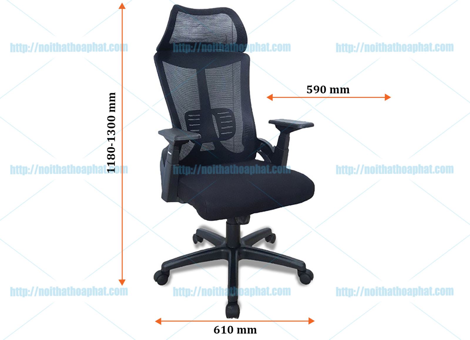 Kích thước ghế lưới GL338