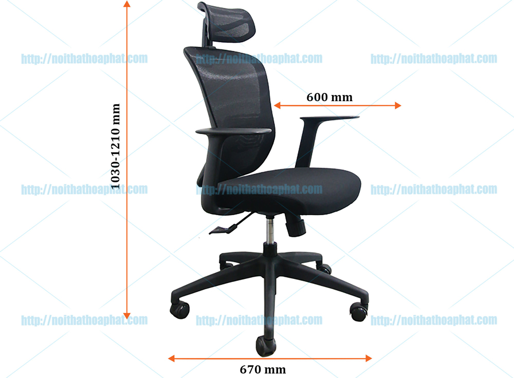 Kích thước ghế lưới FMX818TD