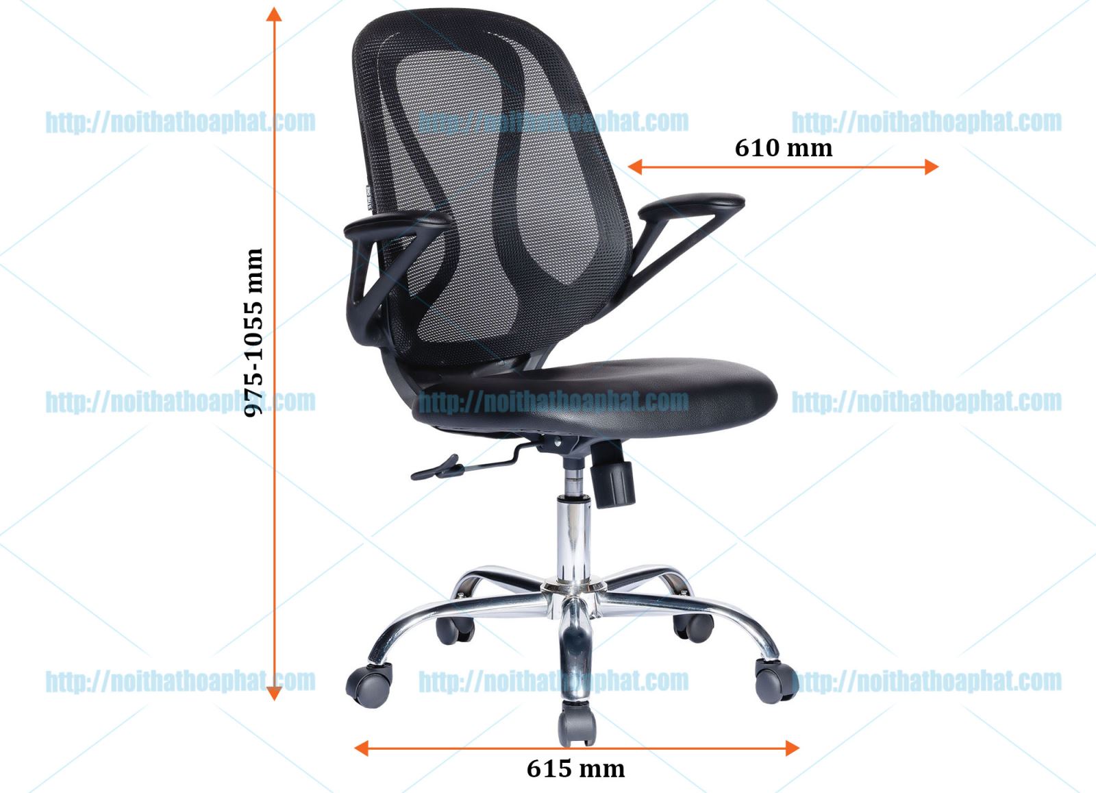 Kích thước ghế lưới GL218