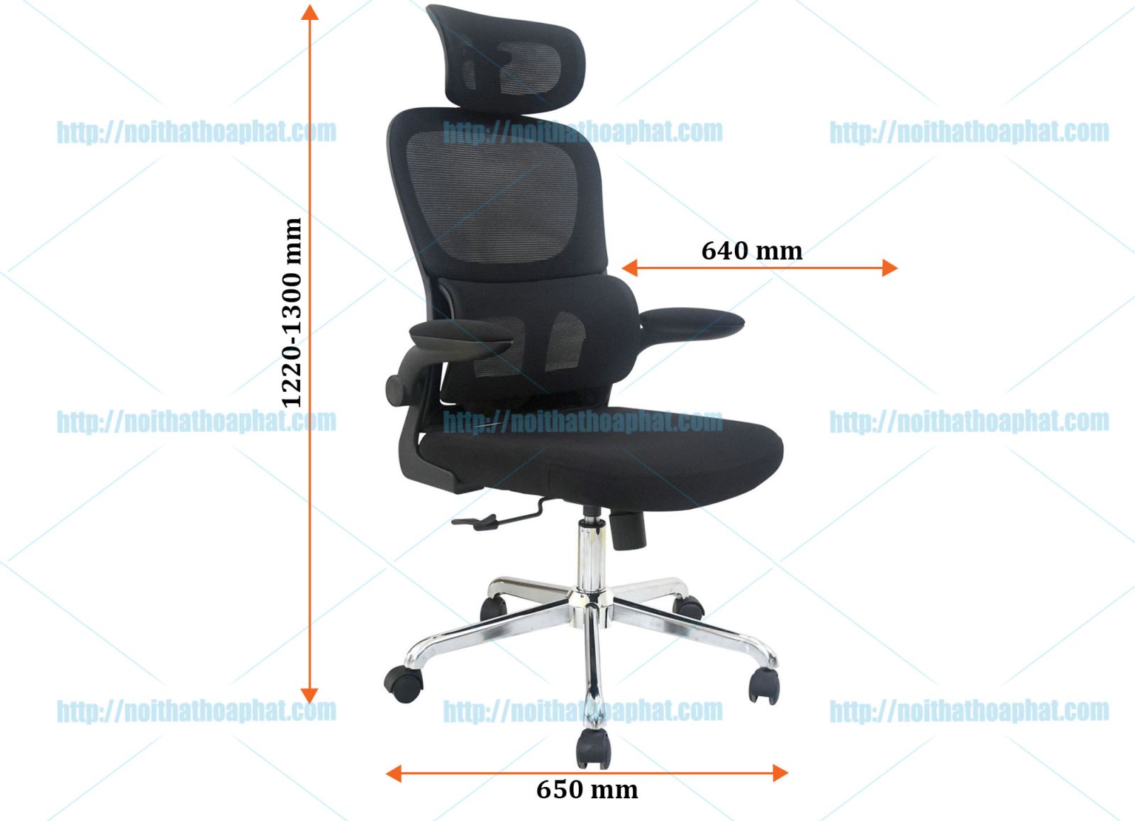 Kích thước ghế lưới GL301