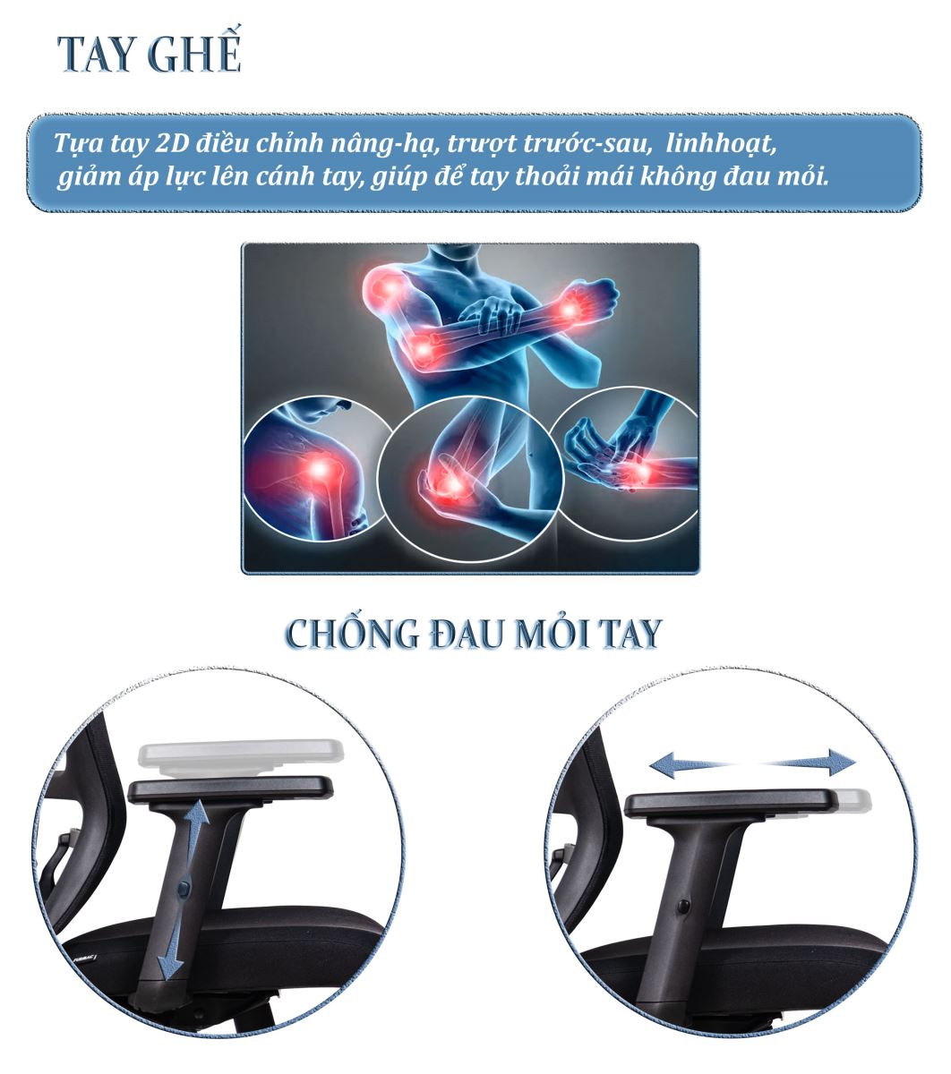 Tay ghế lưới FMX828