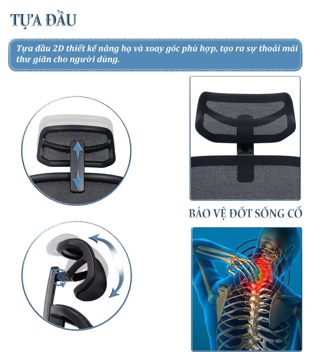 Tựa đầu ghế lưới FMX828