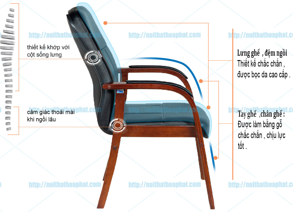 Ghế họp chân gỗ GH13