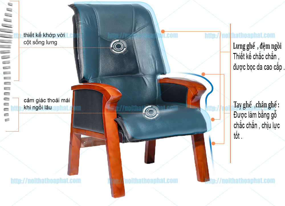 Ghế họp chân gỗ GH15