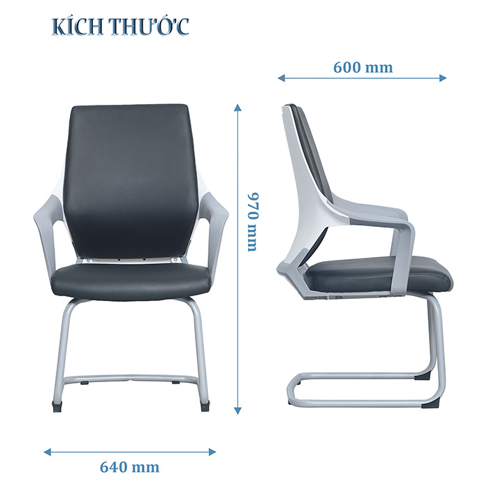 Ghế họp chân quỳ da cao cấp FMQ556