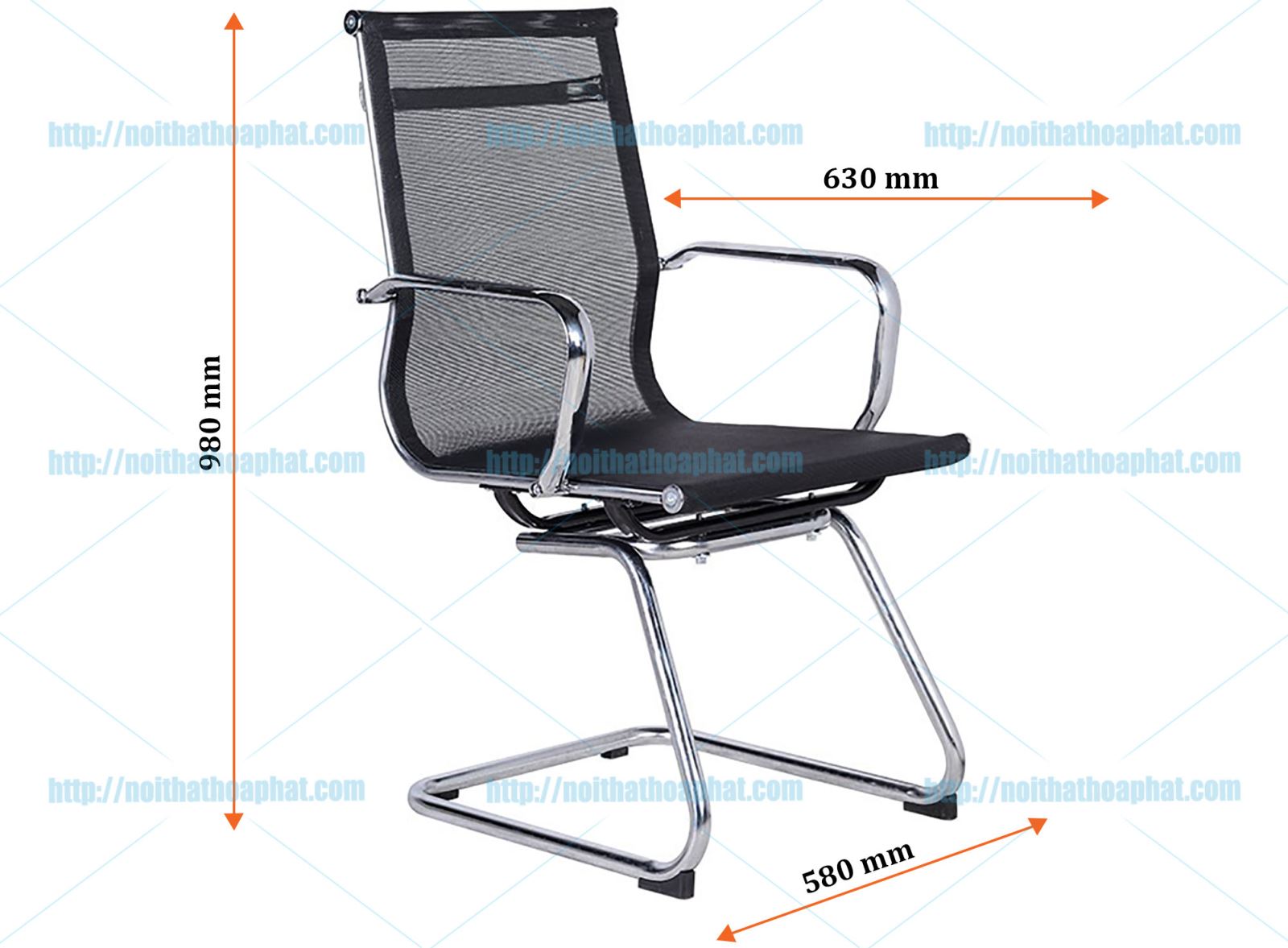 Kích thước ghế lưới GL403