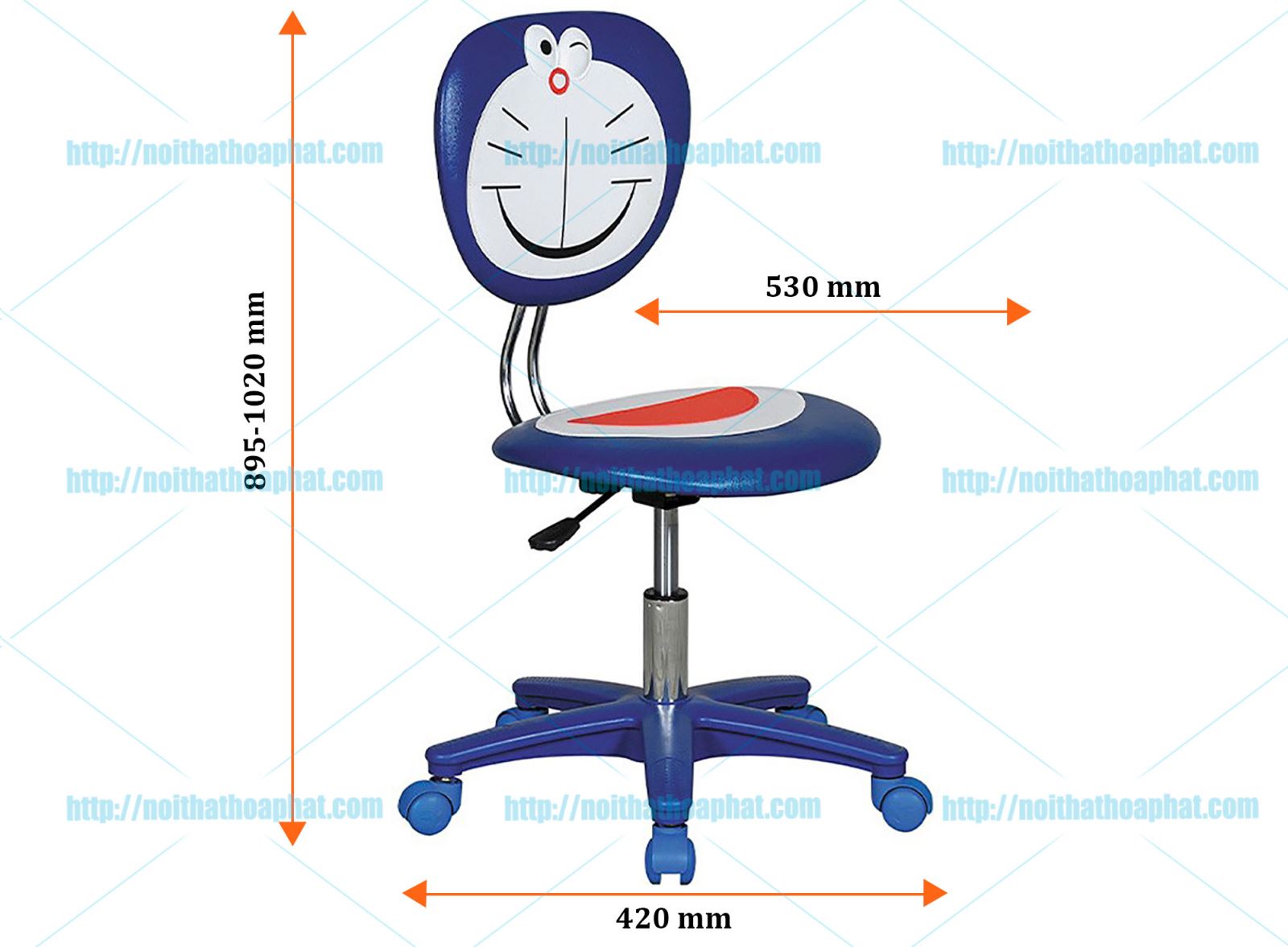 Kích thước ghế xoay trẻ em TE08