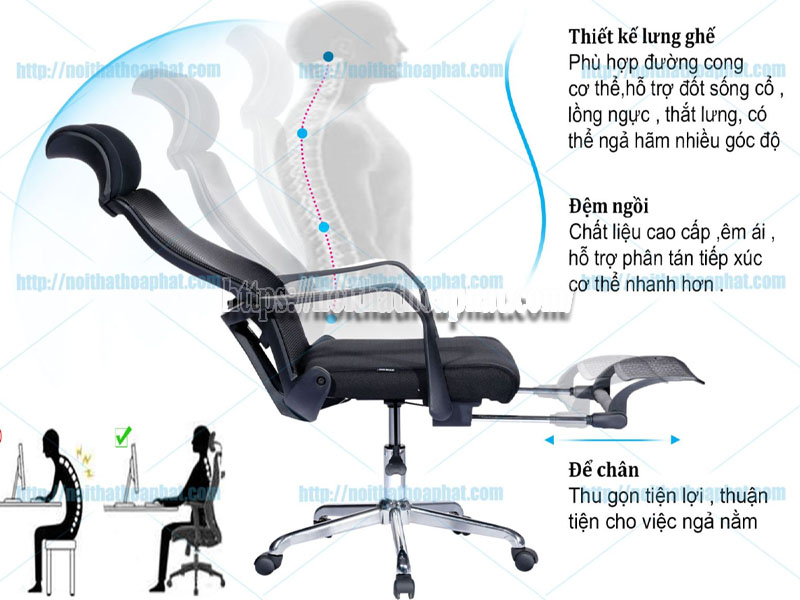 ghế xoay văn phòng có tốt cho cột sống không