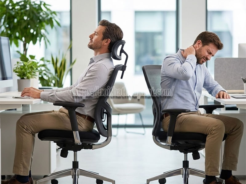 ghế xoay có tựa đầu có cần thiết không