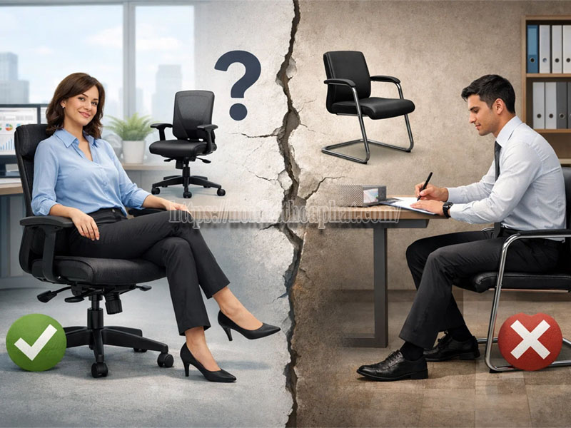 ghế xoay khác gì ghế chân quỳ