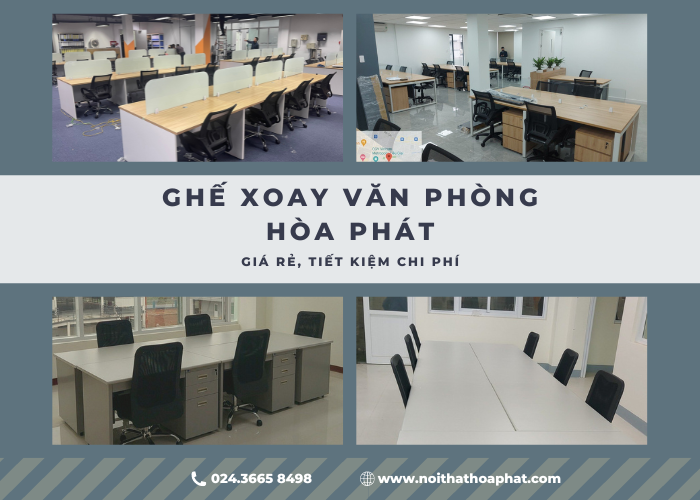 Ghế xoay văn phòng Hòa Phát giá rẻ giúp tiết kiệm chi phí