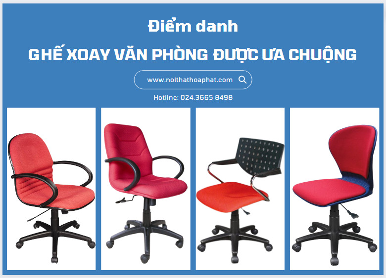 ghế xoay văn phòng màu hồng đang được ưa chuộng