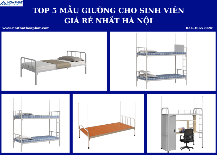 Top 5 mẫu giường cho sinh viên giá rẻ nhất Hà Nội