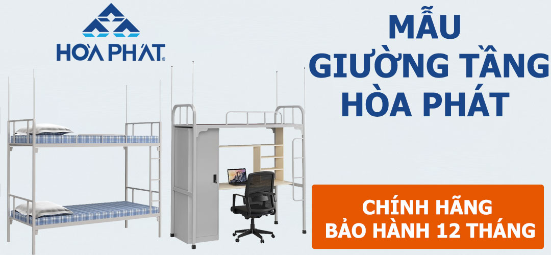 Giường tầng Hòa Phát bằng sắt cho ký túc xá, nội trú