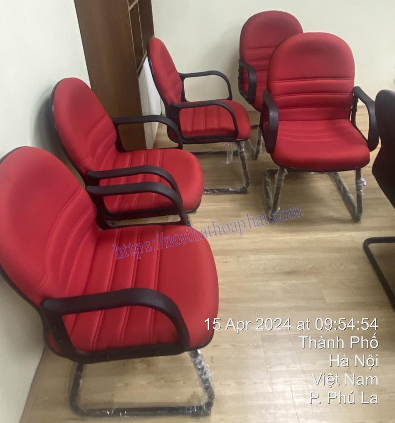 Hình ảnh thực tế ghế chân quỳ nỉ SL712S