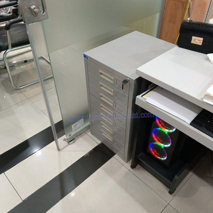 Hình ảnh thực tế tủ file 7 ngăn TU7F Hòa Phát