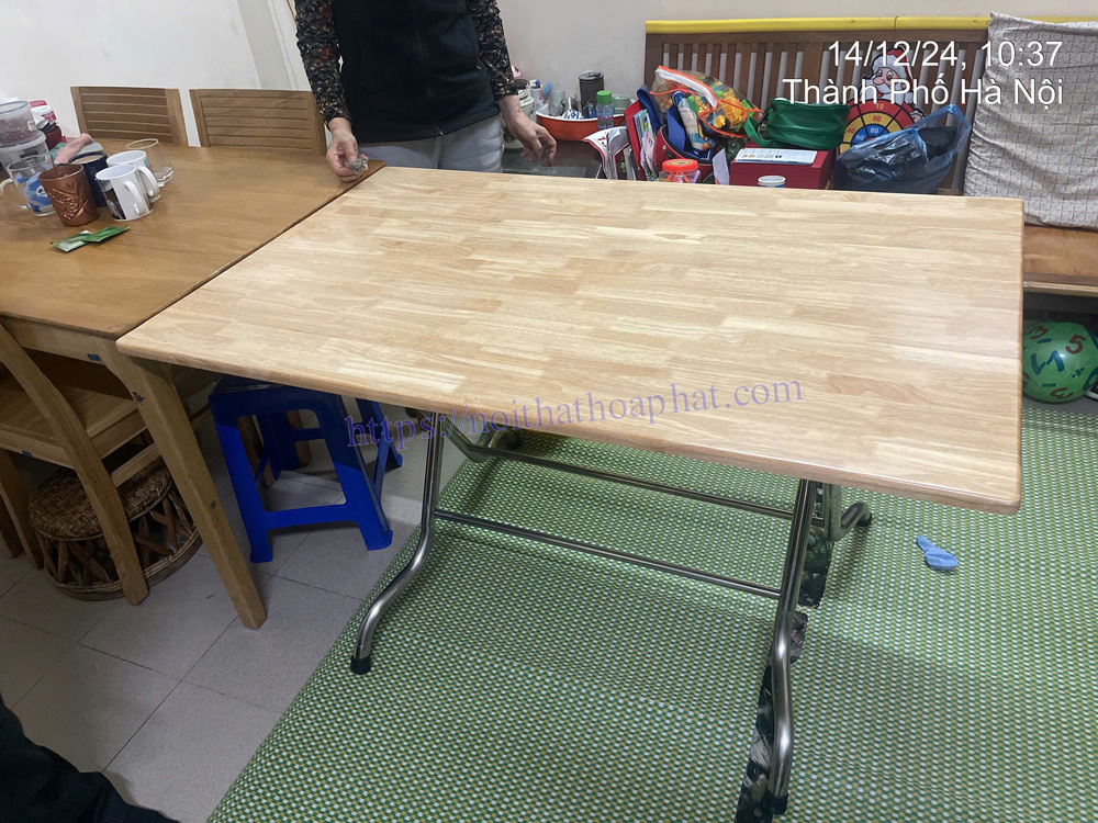 Hình ảnh thực tế bàn gấp inox Hòa Phát BCN813BG