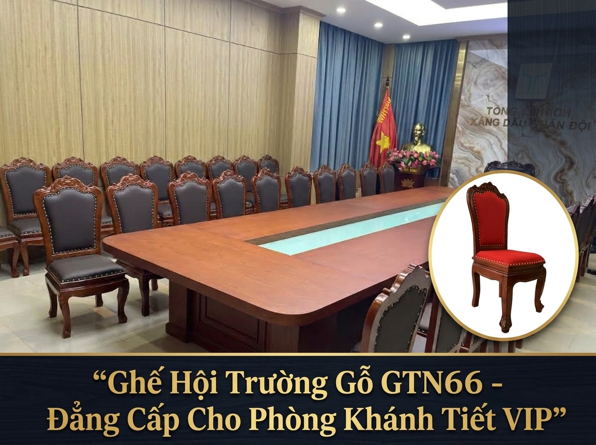 Ghế Hội Trường Gỗ GTN66 - Đẳng Cấp Cho Phòng Khánh Tiết VIP
