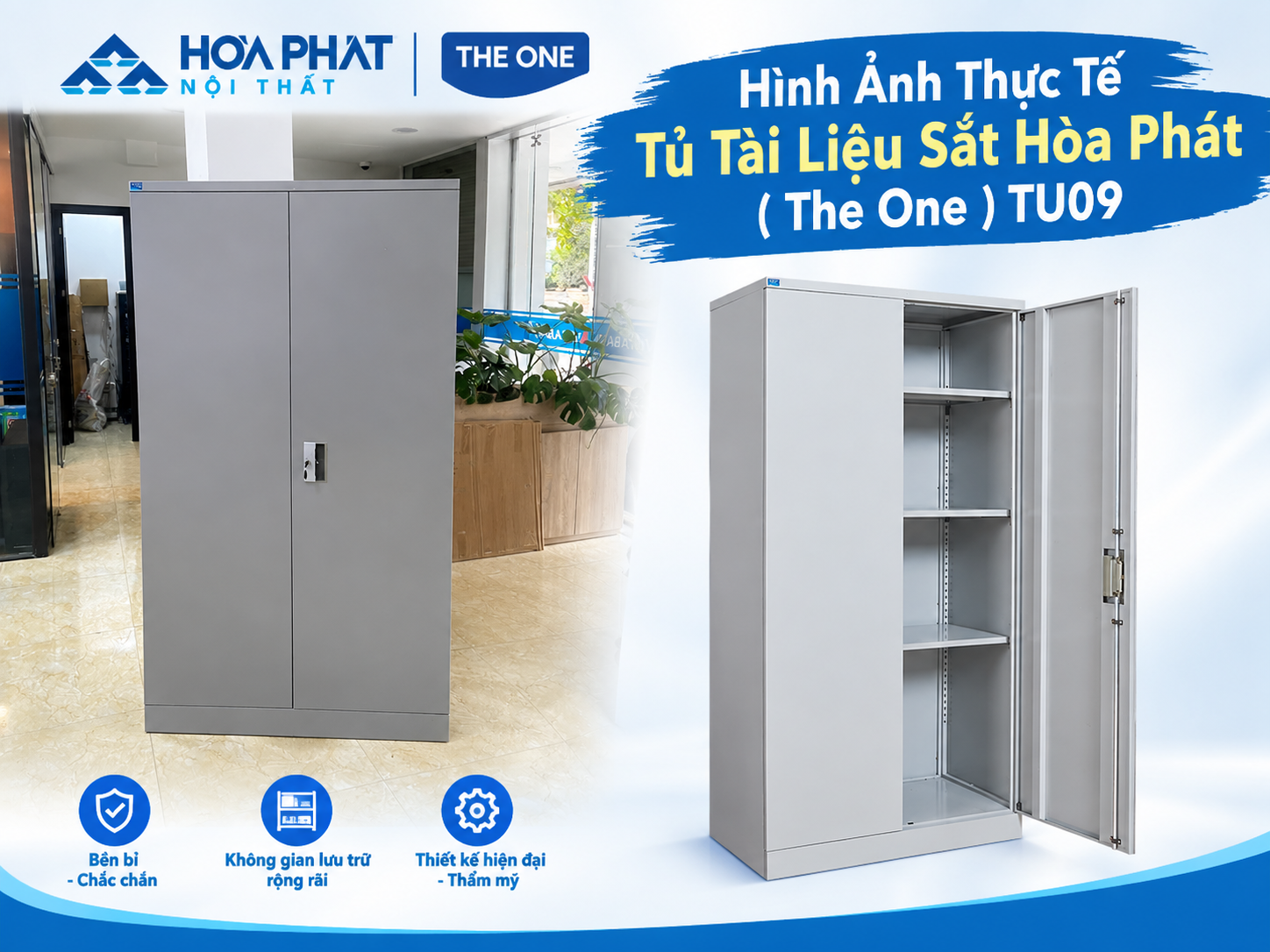 Hình Ảnh Thực Tế Tủ Tài Liệu Sắt Hòa Phát ( The One ) TU09