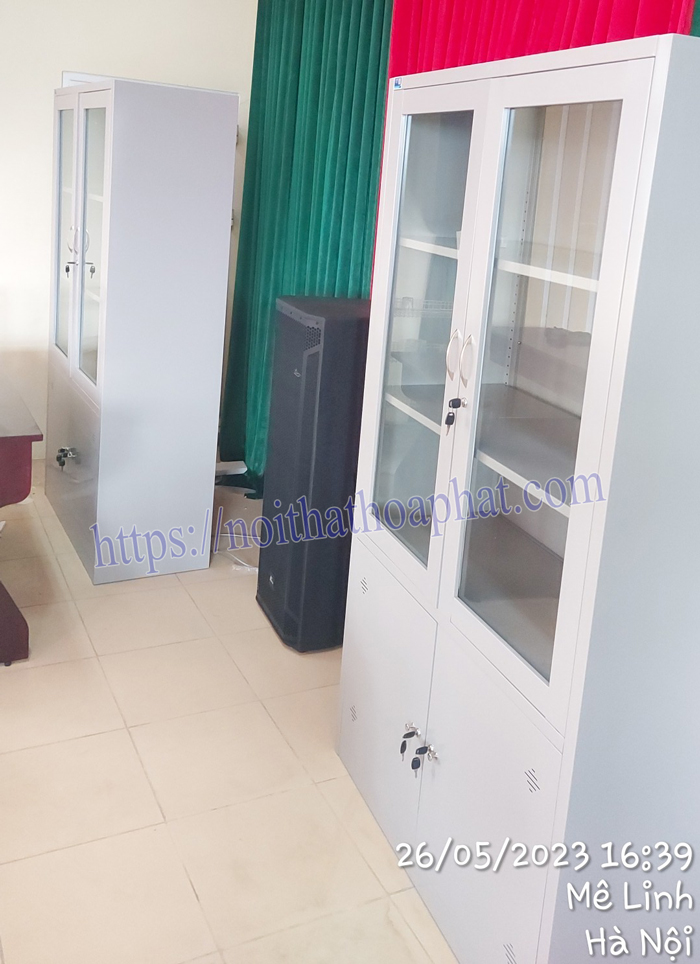 Lắp đặt tủ tài liệu sắt  tại Nhà Văn Hóa thôn Hoàng Kim