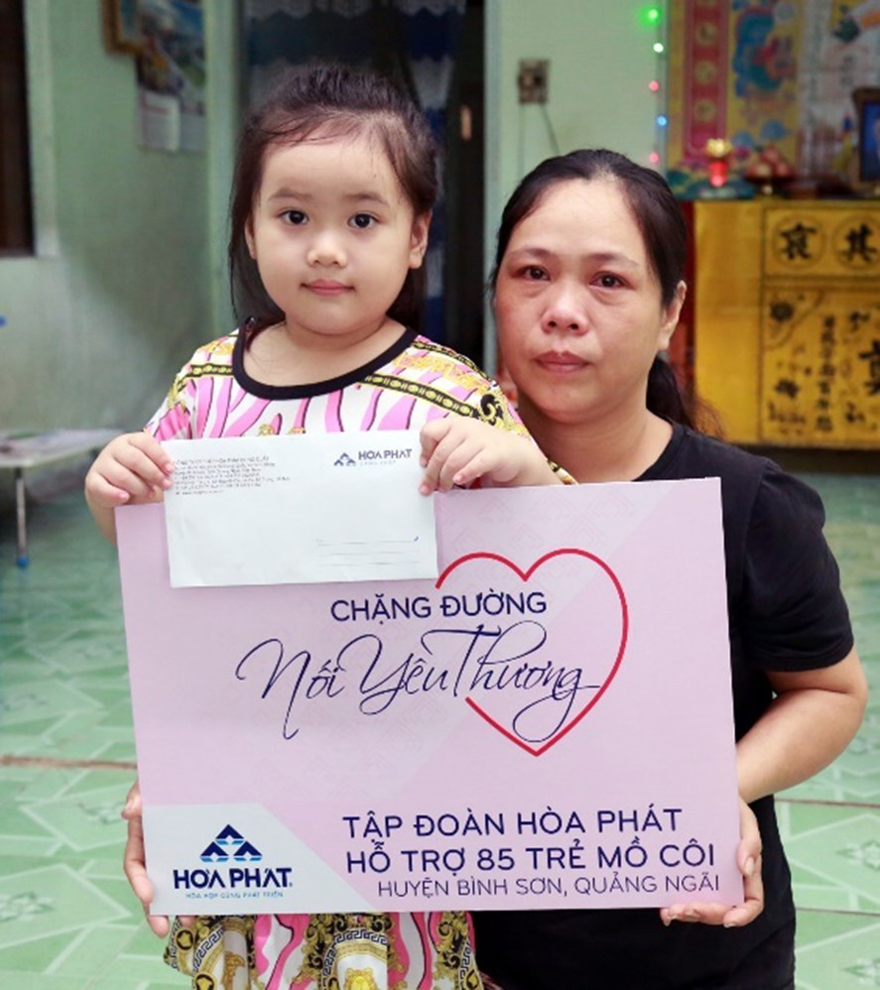 Hòa Phát hỗ trợ nuôi dưỡng 85 trẻ mồ côi tại tỉnh Quảng Ngãi trong 5 năm 2