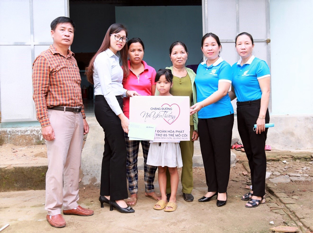 Hòa Phát hỗ trợ nuôi dưỡng 85 trẻ mồ côi tại tỉnh Quảng Ngãi trong 5 năm