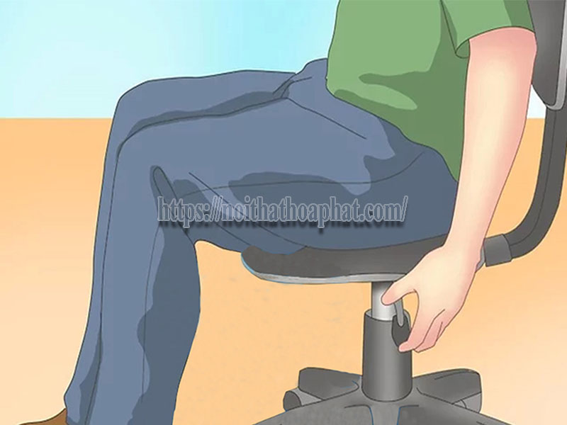 cách chỉnh ghế xoay đúng chuẩn ergonomic