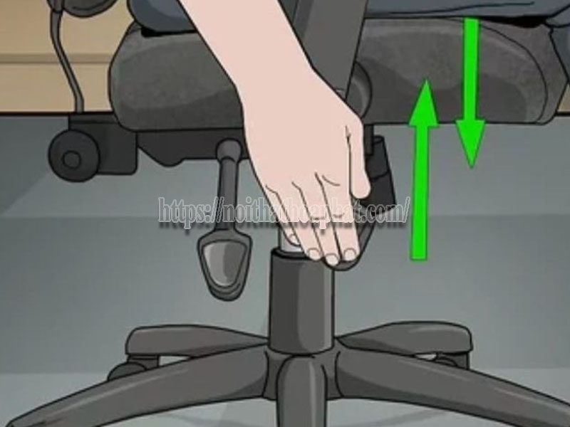 cách chỉnh độ cao ghế xoay