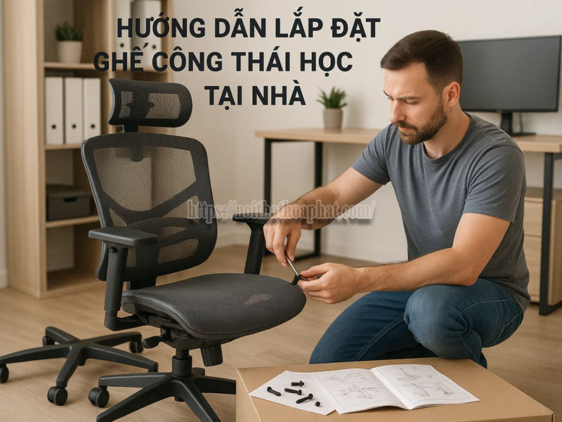 hướng dẫn lắp đặt ghế công thái học tại nhà