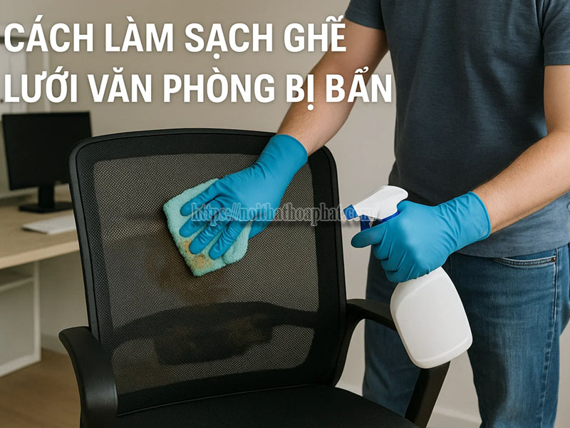 cách làm sạch ghế lưới văn phòng bị bẩn