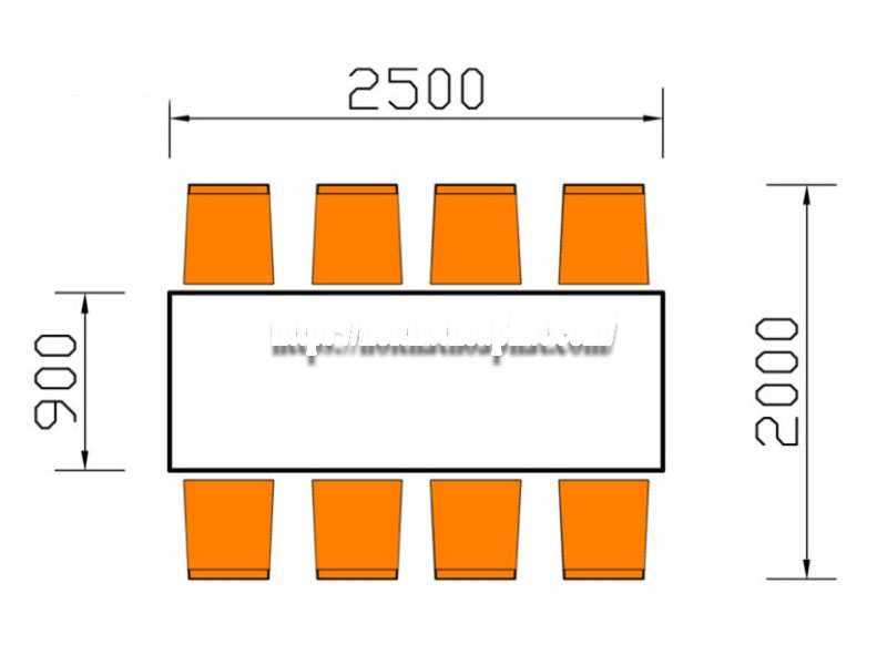 kích thước bàn họp 10 người Hòa Phát