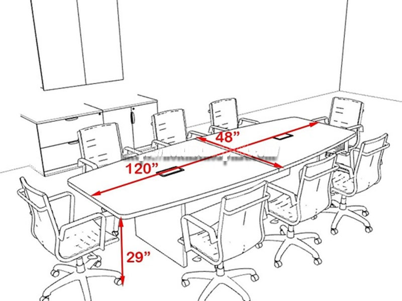 kích thước bàn họp 6 chỗ