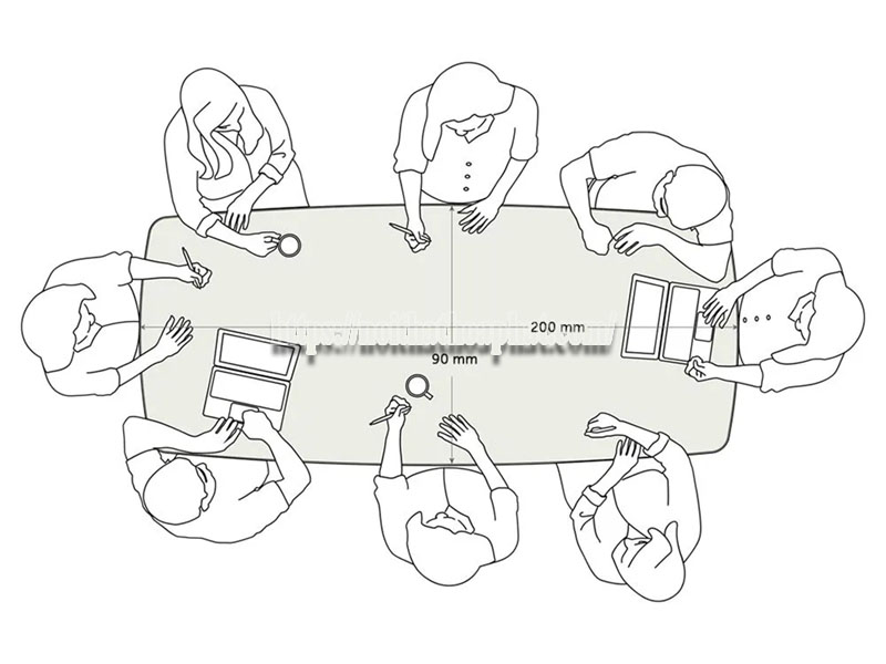 bàn họp oval cho 6 người