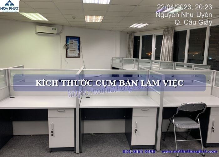 Kích thước cụm bàn làm việc