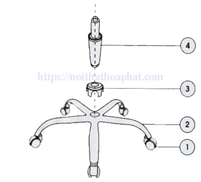 Hướng dẫn lắp đặt ghế lưới văn phòng GL117