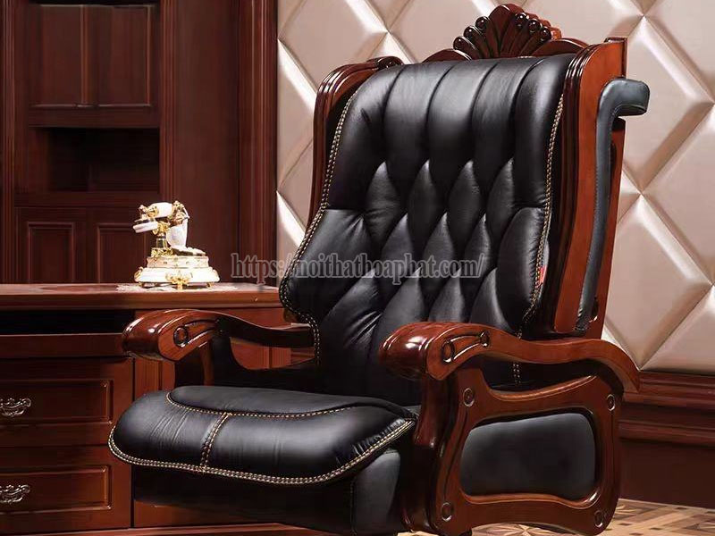 ghế giám đốc da thật cổ điển