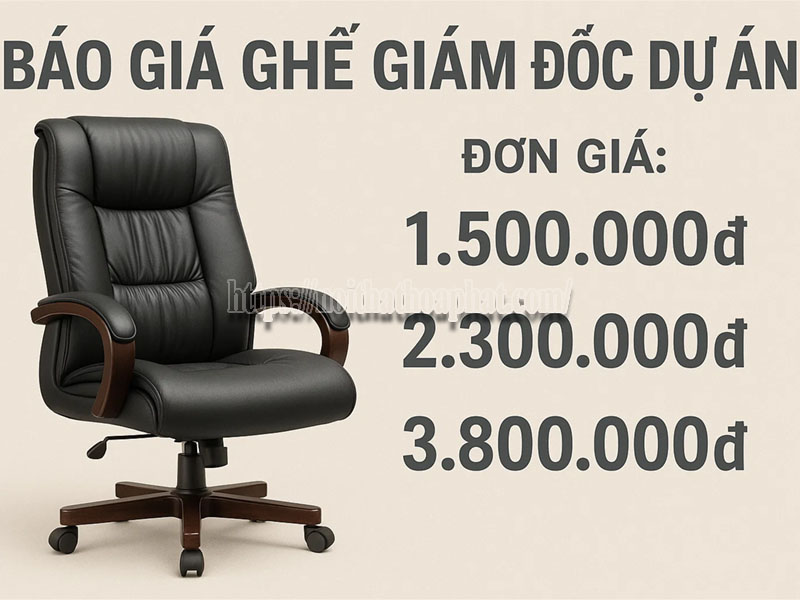 báo giá ghế giám đốc dự án