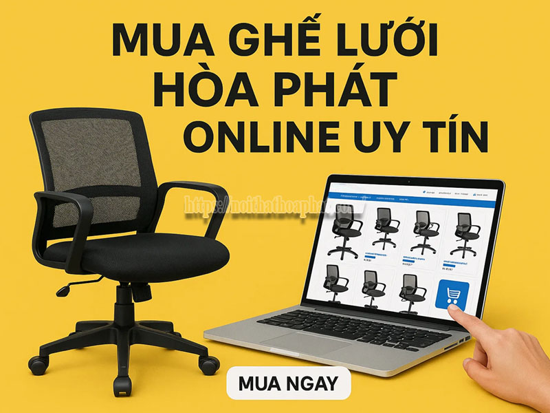 mua ghế lưới Hòa Phát online uy tín