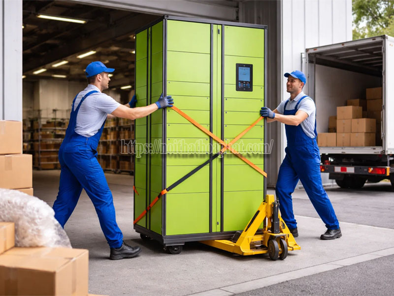 vận chuyển tủ locker điện tử an toàn