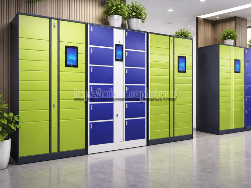 tủ smart locker Hòa Phát