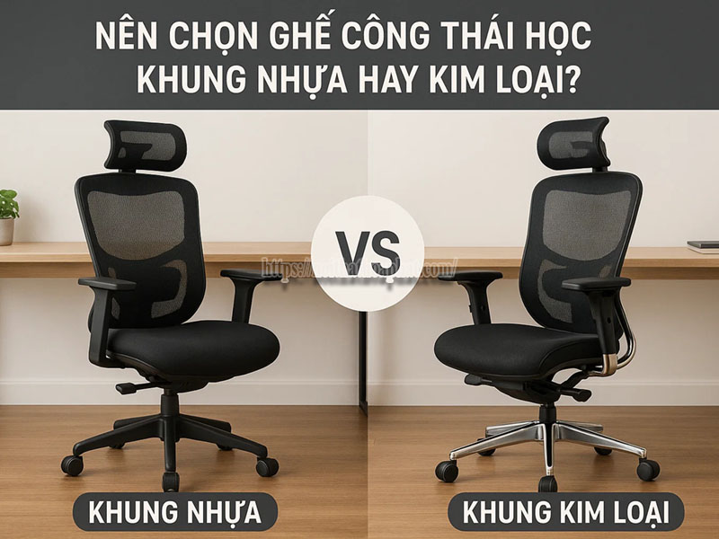 Nên Chọn Ghế Công Thái Học Khung Nhựa Hay Kim Loại