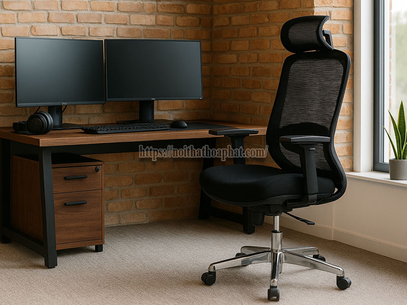 Ghế lưới lưng cao có tựa đầu GL359