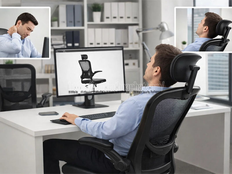ghế văn phòng có tựa đầu