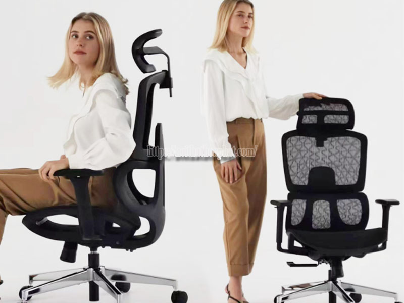 ghế công thái học Hòa Phát có bánh xe