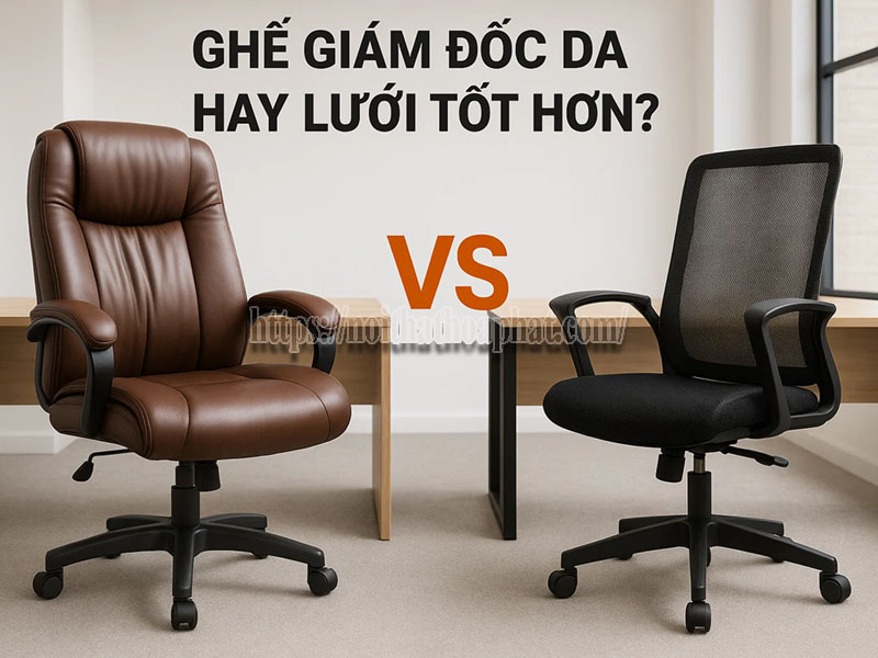 ghế giám đốc da hay lưới tốt hơn